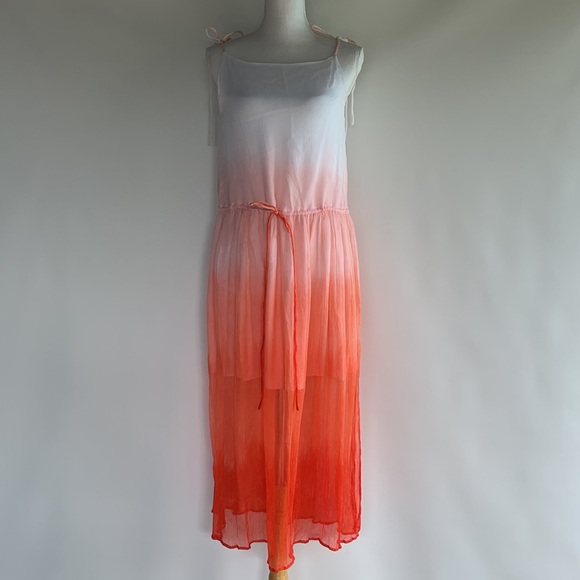 NWT MLM Tours Ombré Silk Midi Dress - sz M - Picture 2 of 7